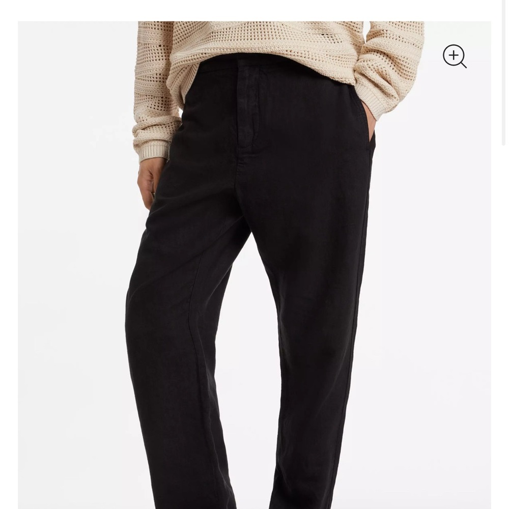 Black men’s linen blend pants.  John Varvatos Sal Pants Men Size 34. Unworn.